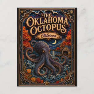Cartão Postal O Polvo de Oklahoma Lendas Popcut Oklahoma