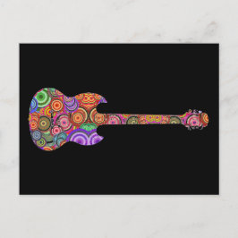 Cartão Postal O pop circunda o logotipo da guitarra