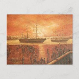 Cartão Postal O pôr do sol no passado