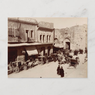 Cartão Postal O "Portão Jaffa" em Jerusalém, Terra Santa
