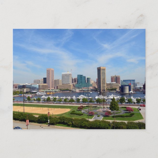 Cartão Postal O Porto Interior de Baltimore (Frente)