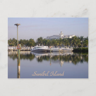 Cartão Postal O porto na Ilha Sanibel, Flórida