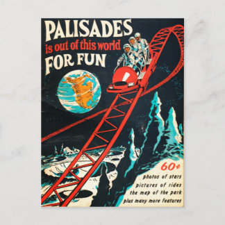 Cartão Postal O poster vintage das Palisades