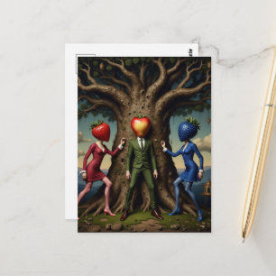 Cartão Postal O Povo Frutífero Arte Surrealista