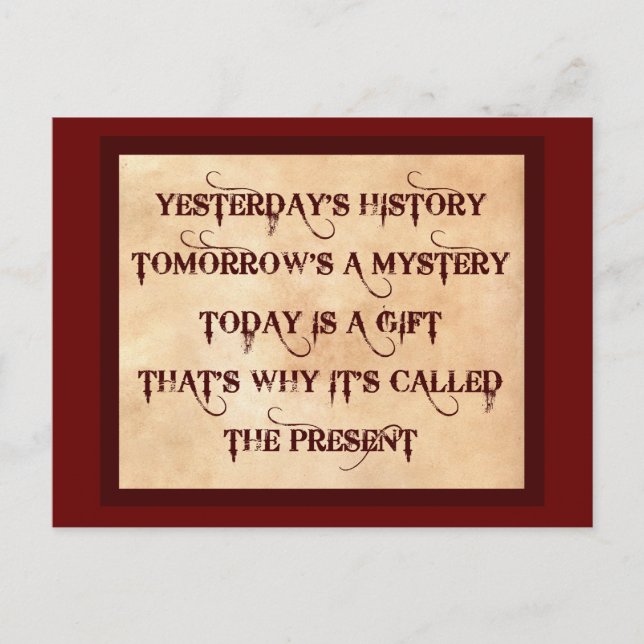 Cartão Postal O presente (Frente)