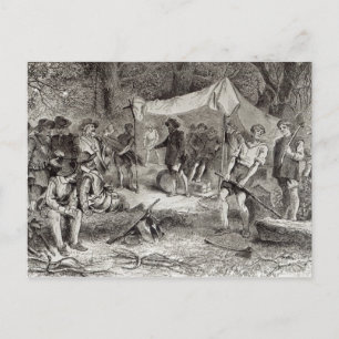 Cartão Postal O primeiro dia em Jamestown