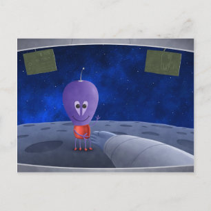 Cartão Postal O primeiro homem a acolher Aliens