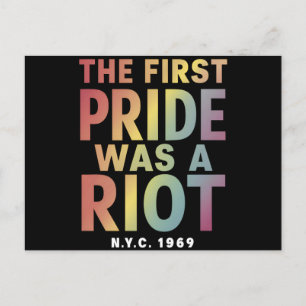 Cartão Postal O Primeiro Orgulho Foi Um Gay de Riot LGBT Ally Ra