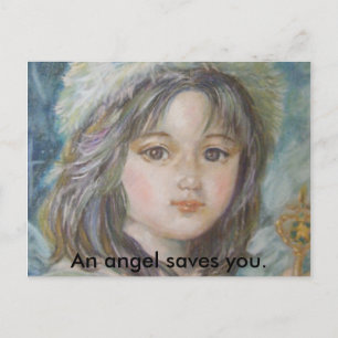 Cartão Postal O príncipe do anjo, um anjo salva-te.