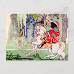 Cartão Postal O Príncipe Encantado de Kay Nielsen da Bela Adorme