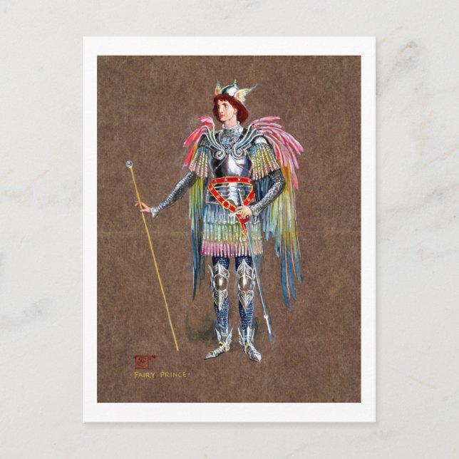 Cartão Postal O Príncipe Fada, de 'O Boneco de Neve' (Frente)