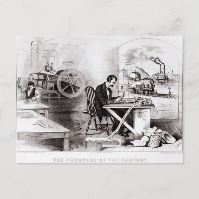 Cartão Postal O Progresso do Século (Frente)