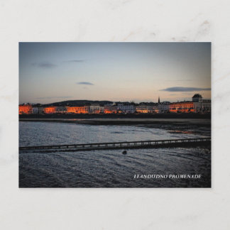 Cartão Postal O promenado em Llandudno