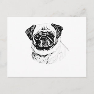 CARTÃO POSTAL O PUG
