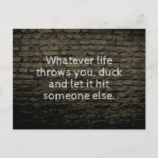 Cartão Postal O que a vida te der piada (Frente)