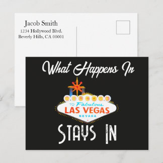 Cartão Postal O que acontece em Vegas fica em Las Vegas à Noite