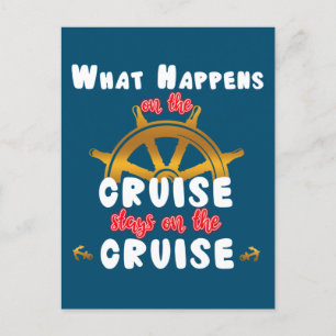Cartão Postal O que acontece no cruzeiro fica no cruzeiro
