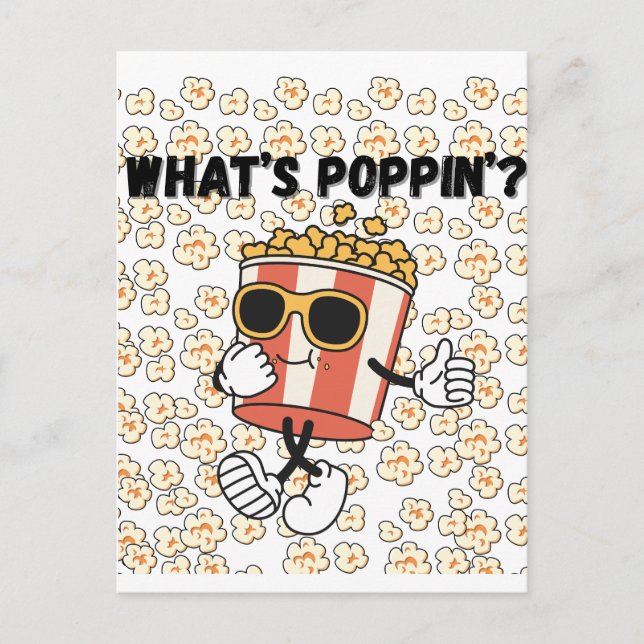 Cartão Postal O que é Poppin’ Popcorn (Frente)