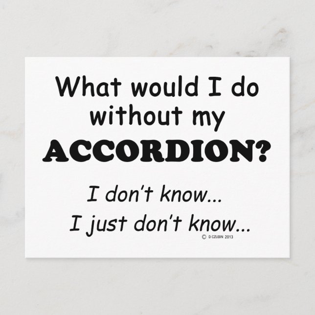 Cartão Postal O que eu faria, Accordion? (Frente)