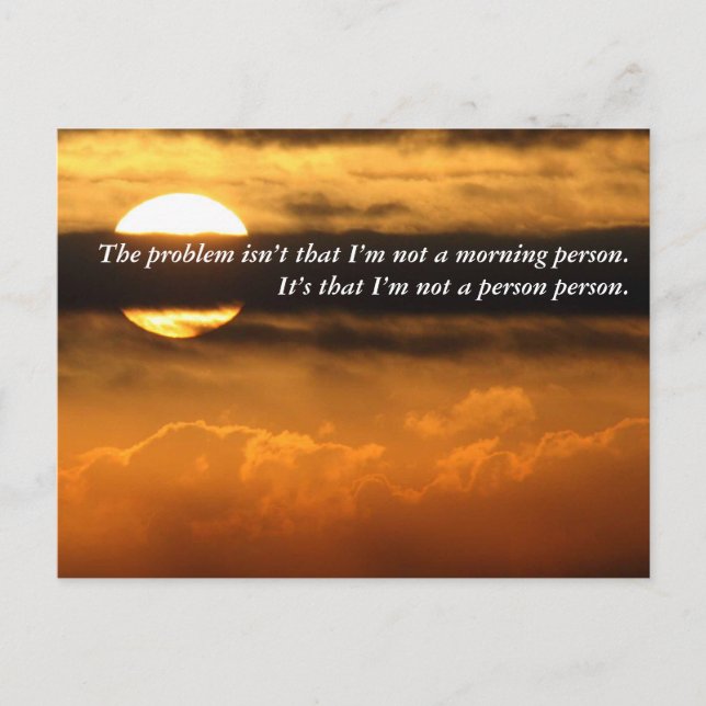 Cartão Postal O que há de bom em te ver esta manhã? (Frente)