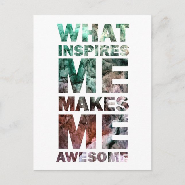 Cartão Postal O Que Me Inspira Me Faz Incrível 2 (Frente)
