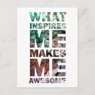 Cartão Postal O Que Me Inspira Me Faz Incrível 2