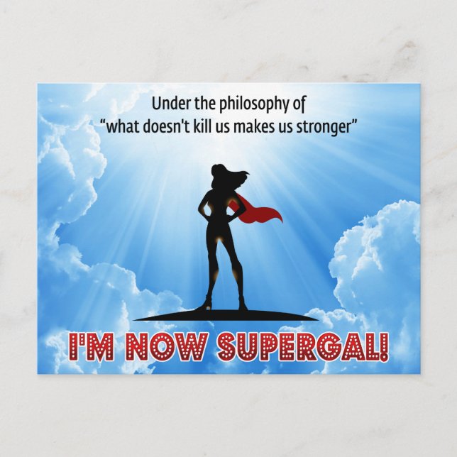 Cartão Postal O que não nos matar torna-nos mais fortes! (Frente)