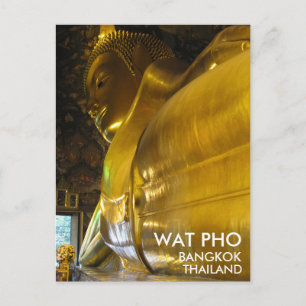 Cartão Postal O que o Ouro Pho Reclinando Buddha Bangkok Tailân