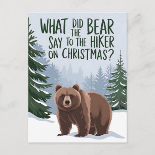 Cartão Postal O Que O Urso Disse Para Caminhar No Natal Engraçad