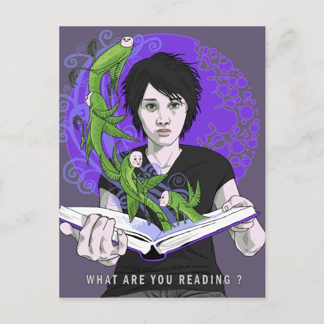 Cartão Postal O que você está lendo cartão-postal (Frente)