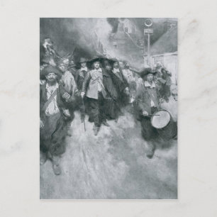 Cartão Postal O Queimamento de Jamestown