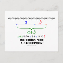 Cartão Postal O Rácio de Ouros (Matemática 1.6180339887)