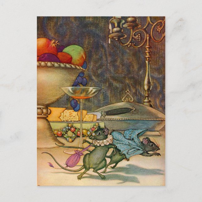 Cartão Postal O Rato da Cidade e o Rato do País (Frente)