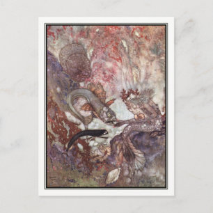 Cartão Postal O rei do Merman por Edmund Dulac