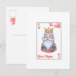 Cartão Postal O Rei do Presente Romântico de Cartas de Baralho