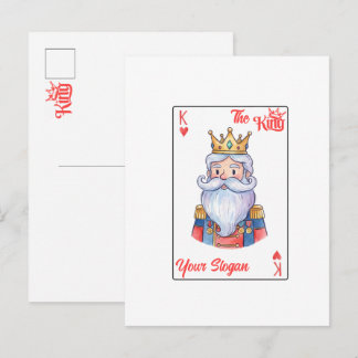 Cartão Postal O Rei do Presente Romântico de Cartas de Baralho