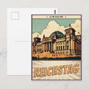 Cartão Postal O Reichstag - Platz der Republik em Berlim