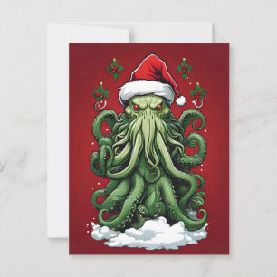 Cartão Postal O reinado de Yuletide de Cthulhu: Um Natal terríve