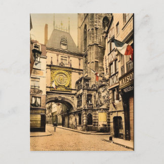 Cartão Postal O relógio do excelente, Rouen, França vintage Phot