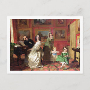 Cartão Postal O Rev. e a Sra. Palmer-Lovell com sua filha