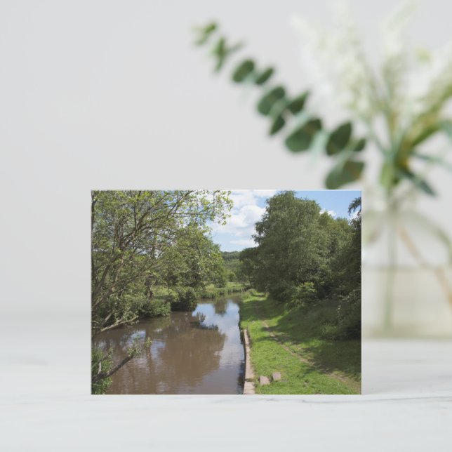 Cartão Postal O rio Churnet Cheddleton Staffordshire (Em pé/Frente)