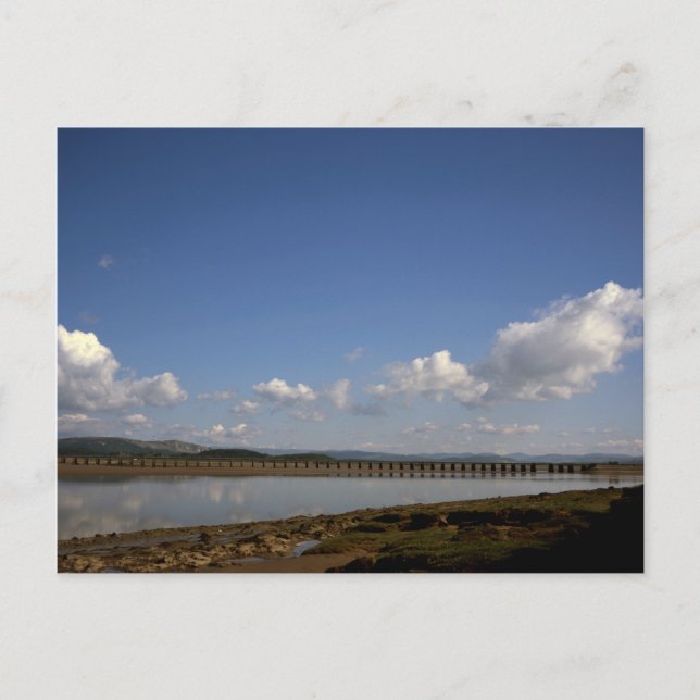 Cartão Postal O rio Kent em Arnside Cumbria Inglaterra (Frente)