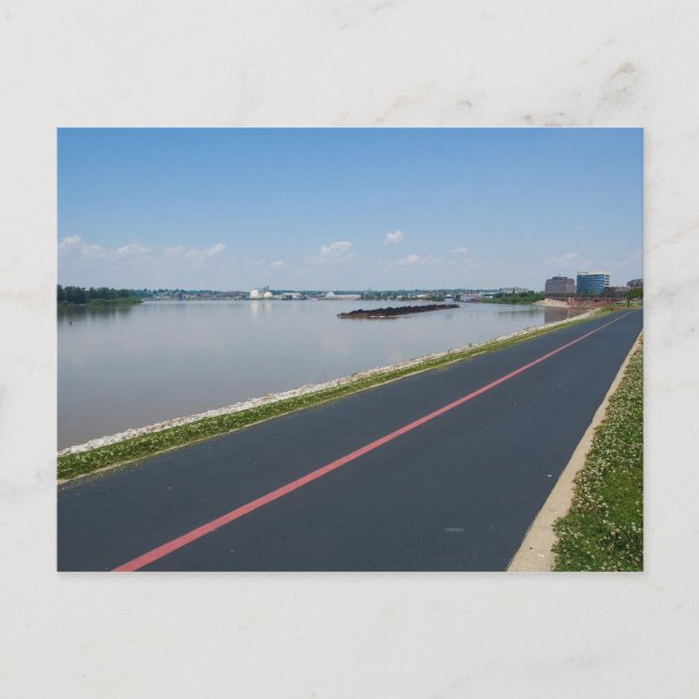 Cartão Postal O rio Ohio em Evansville, Indiana (Frente)