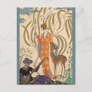 Cartão Postal O romance da Perfume Persia por George Barbier