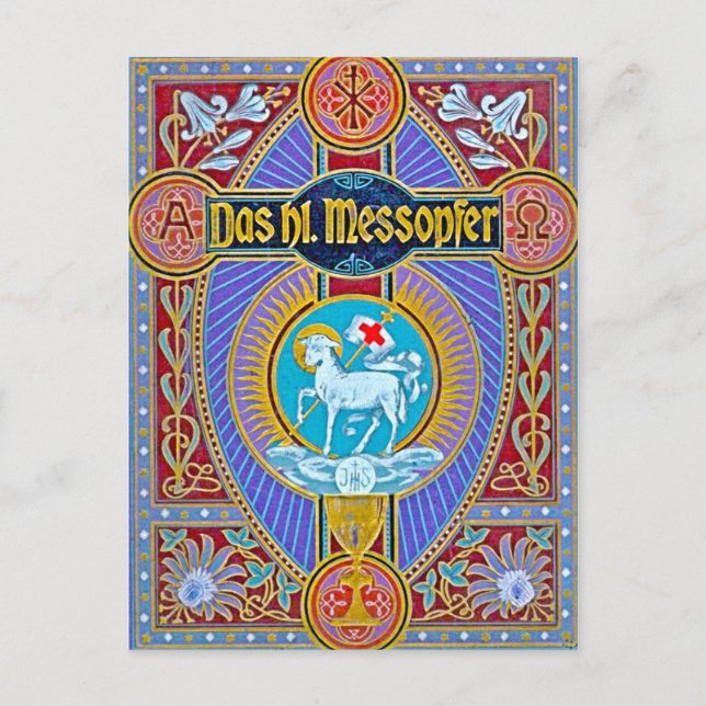 Cartão Postal O sagrado sacrificador-mensageiro (Frente)