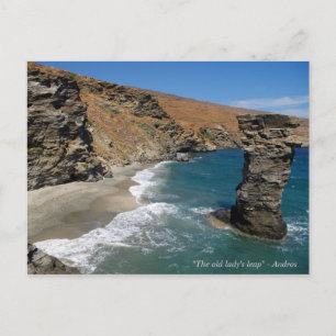 Cartão Postal "O salto da velha senhora" - Andros