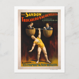 Cartão Postal O Sandow Trocadero Vaudevilles Weighelevation