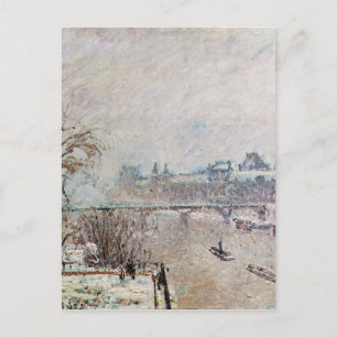Cartão Postal O Sena Visto de Pont Neuf, inverno