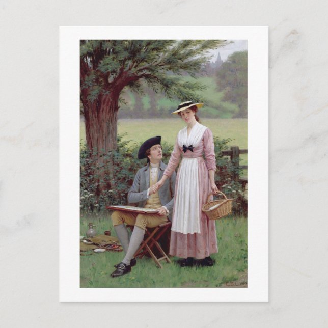 Cartão Postal O Senhor de Burleigh, Tennyson, 1919 (petróleo sob (Frente)