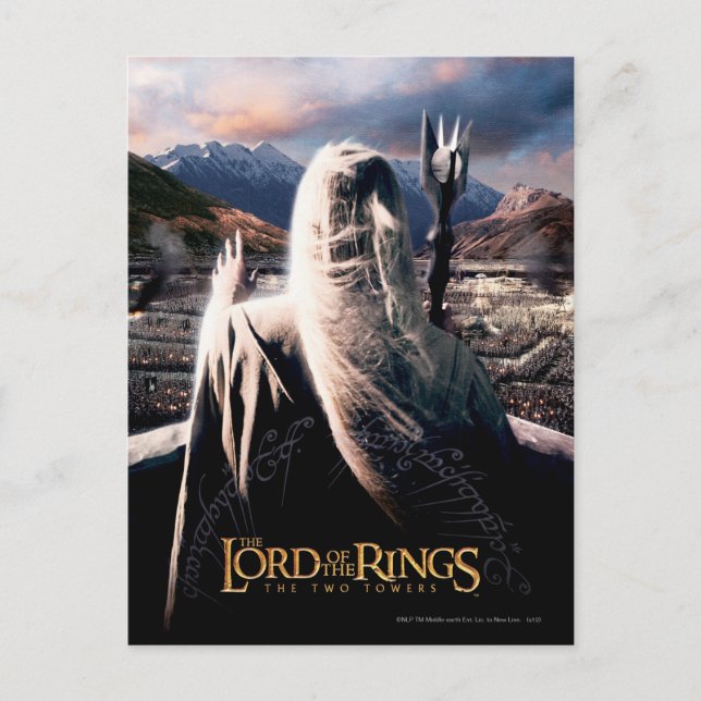Cartão Postal O SENHOR DOS ANÉIS: Poster de filme de O Saruman (Frente)